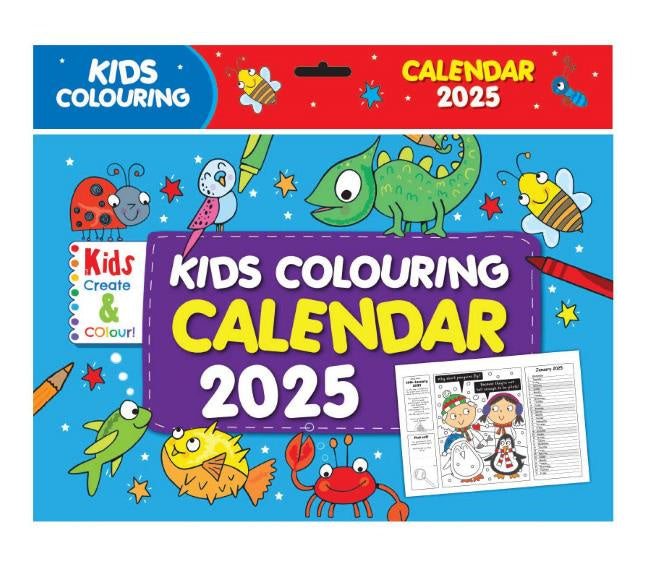 Kids Colour Your Own 2025 Calendar - Anilas UK