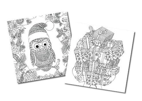Christmas Square Adult Coloring Book - Anilas UK