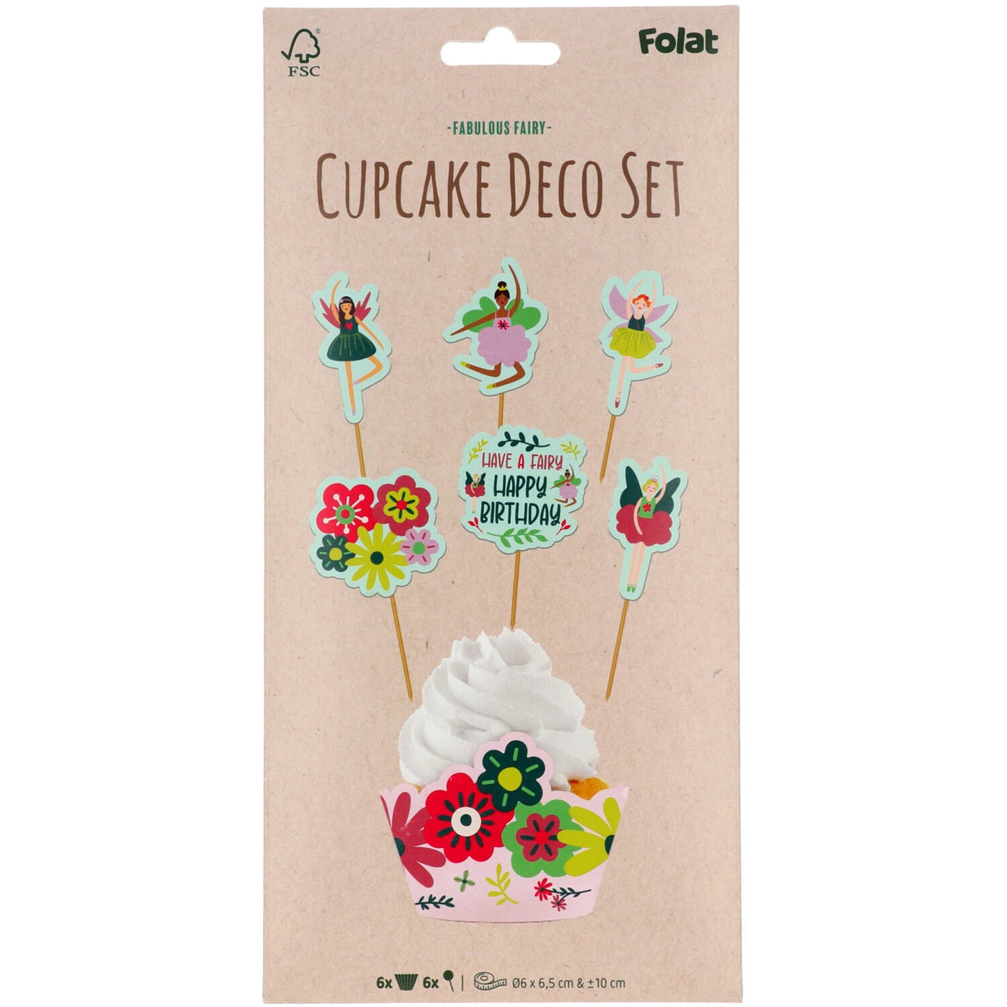 Cupcake Deco Set - Fabulous Fairy (6 sets) - Anilas UK