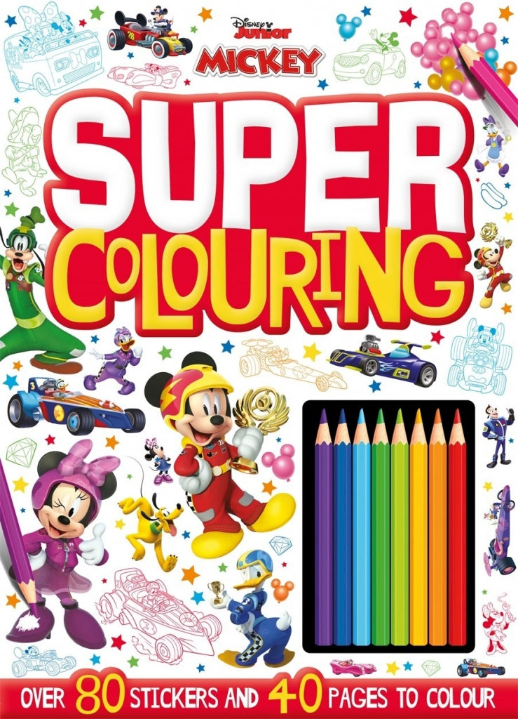 Disney Junior Mickey and the Roadster Racers Super Colouring Book - Anilas UK