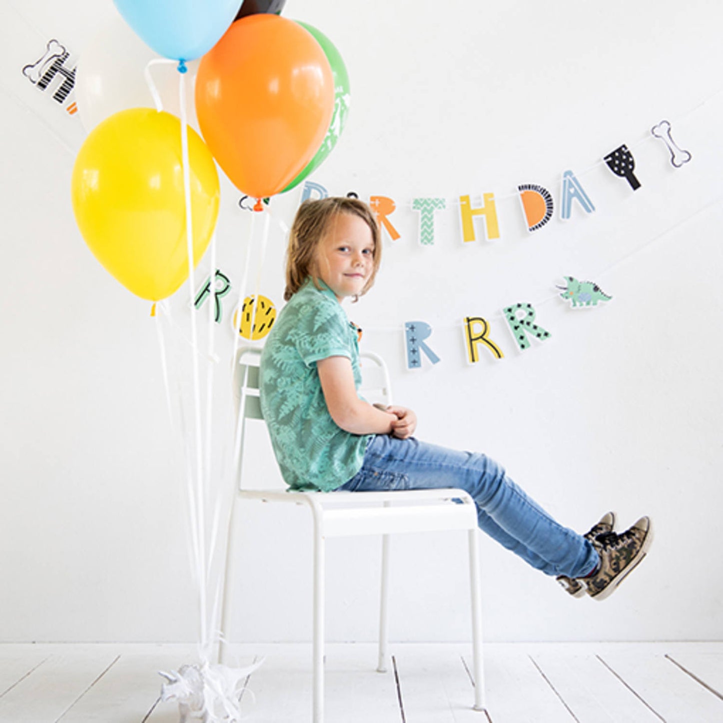 Dino Roars Birthday Party Latex Balloons -  (33 cm - 6 pieces) - Anilas UK