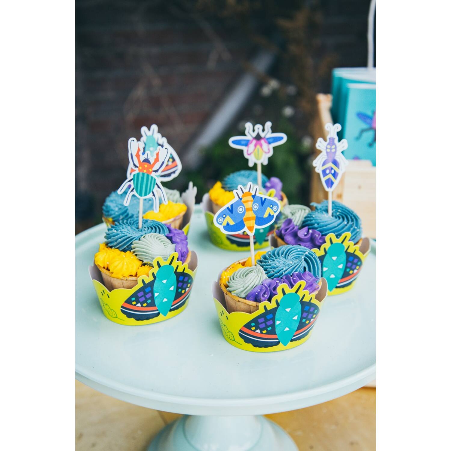 Cupcake Deco Set - Buzzing Bugs (6 sets) - Anilas UK