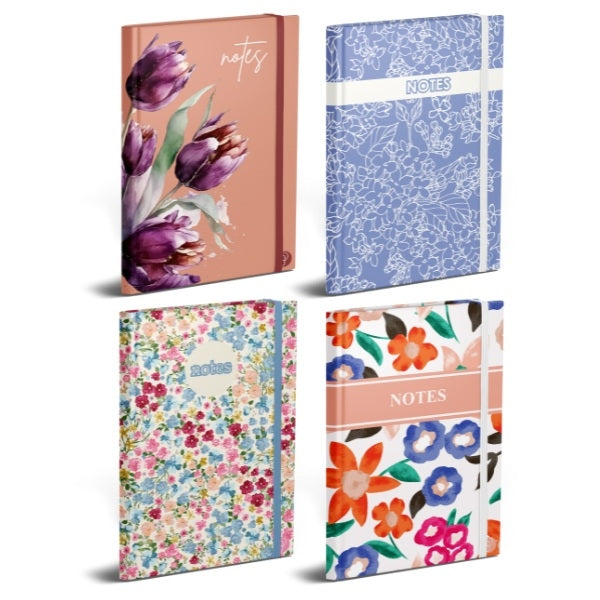 A6 Floral Notebooks (Set of 4)