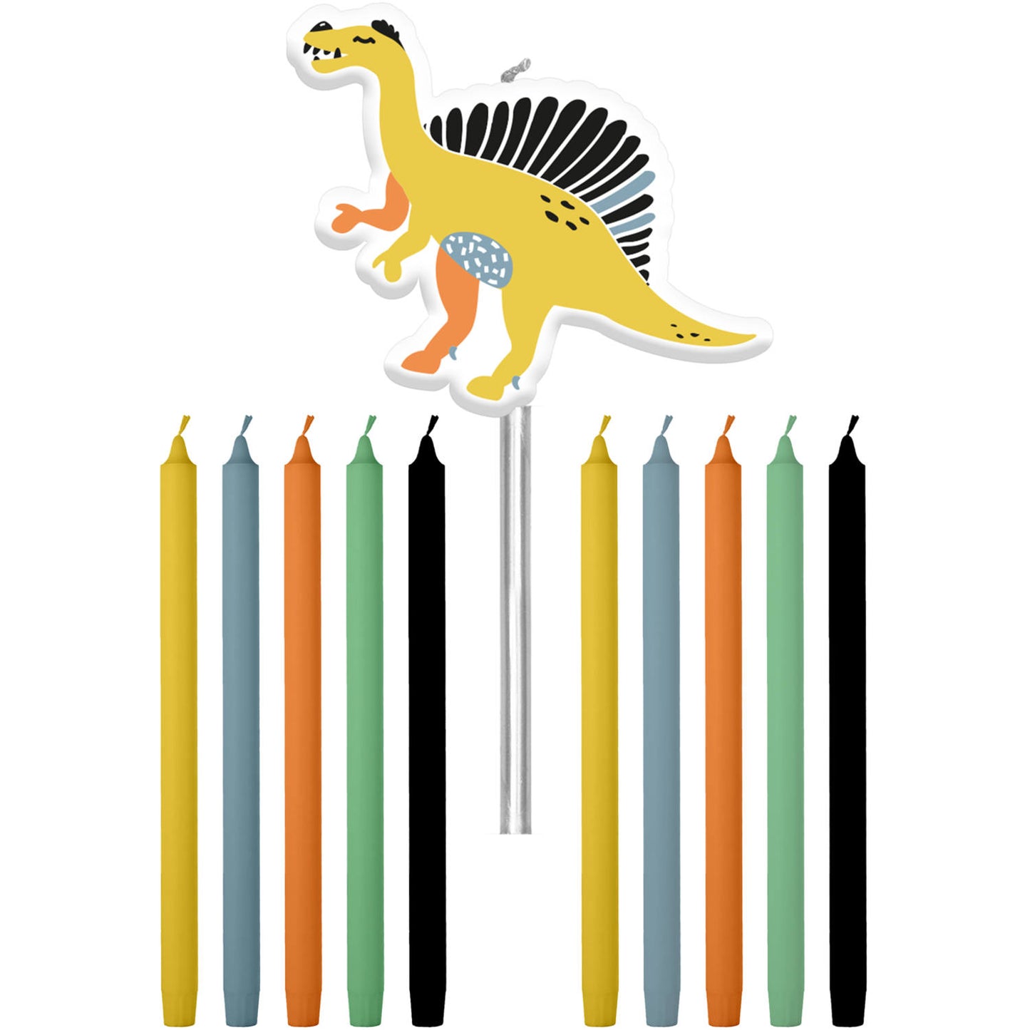 Candles - Dino Roars (10cm, 11 pieces) - Anilas UK