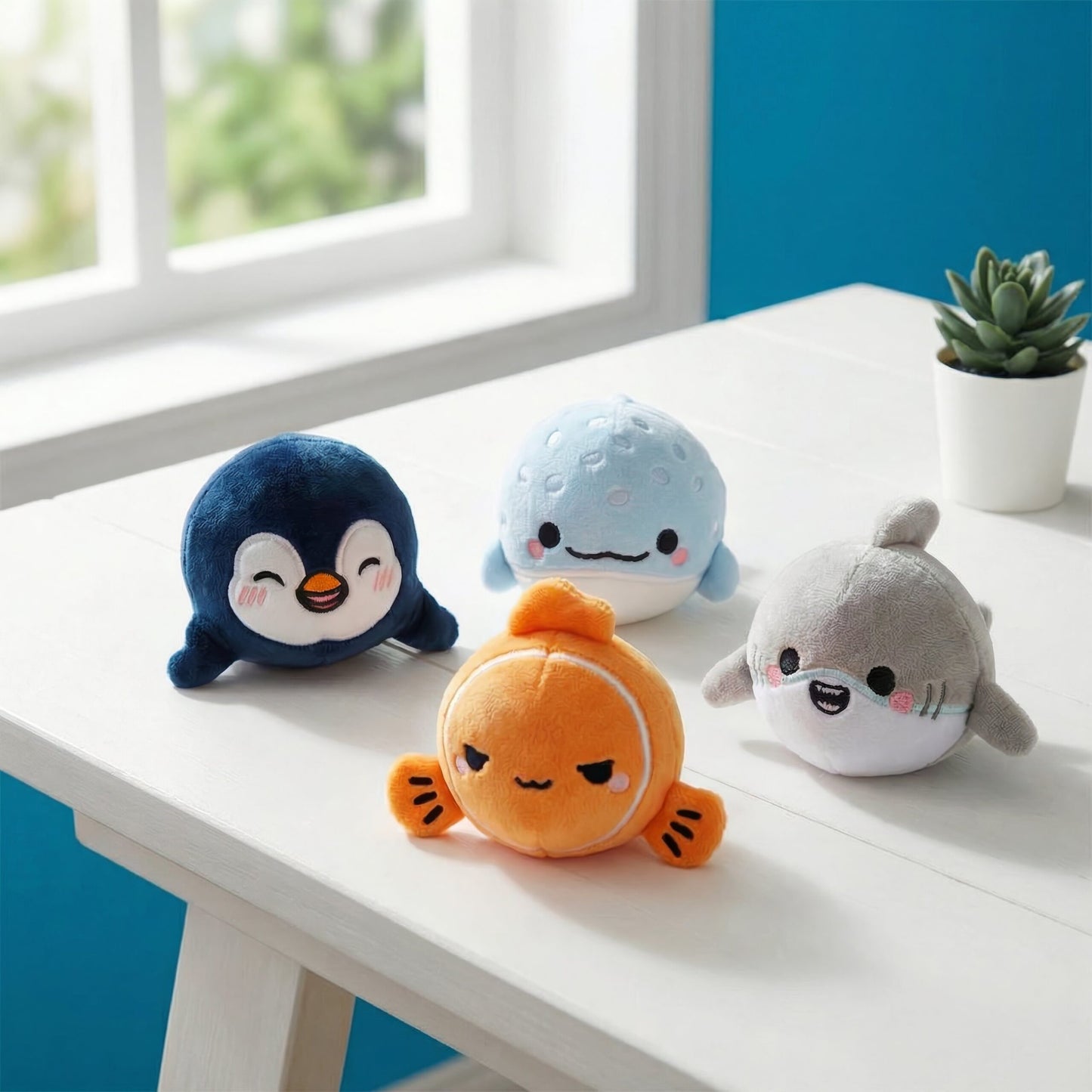 Plush Sealife Bouncers (6.8cm) 4 Assorted Designs - Anilas UK