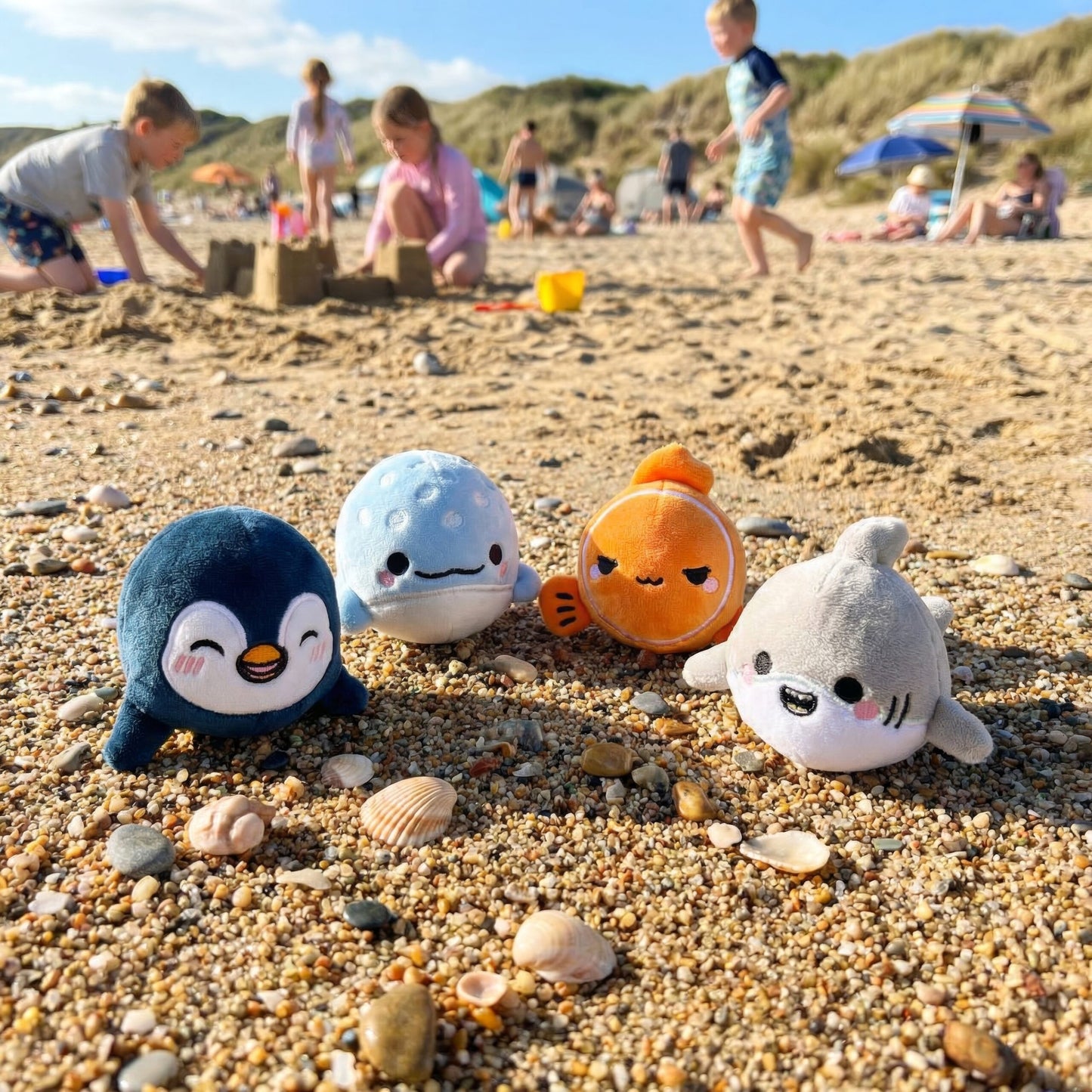 Plush Sealife Bouncers (6.8cm) 4 Assorted Designs - Anilas UK