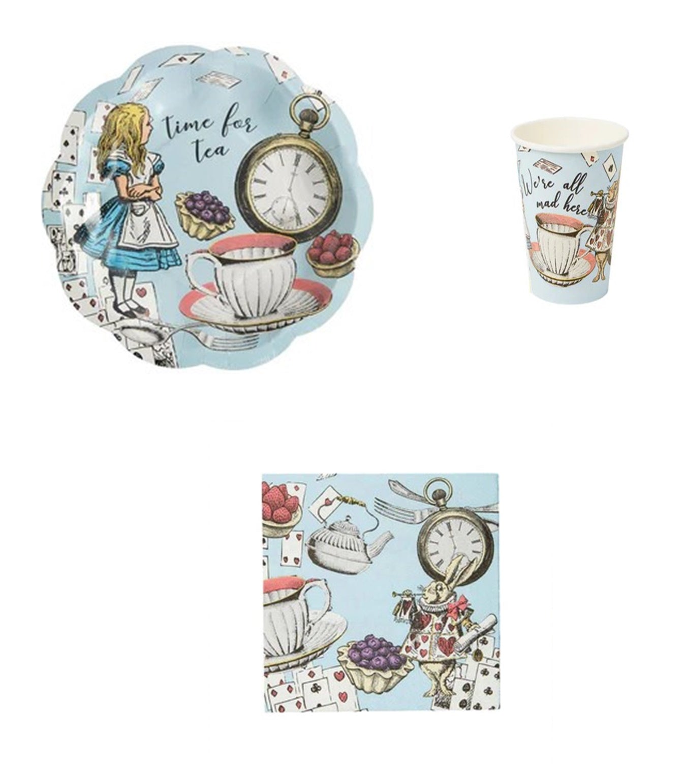 Anila's Alice in Wonderland Party Pack for 16 people - Anilas UK