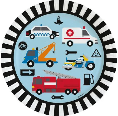 On the Road Paper Plates (Pack of 8) - Anilas UK