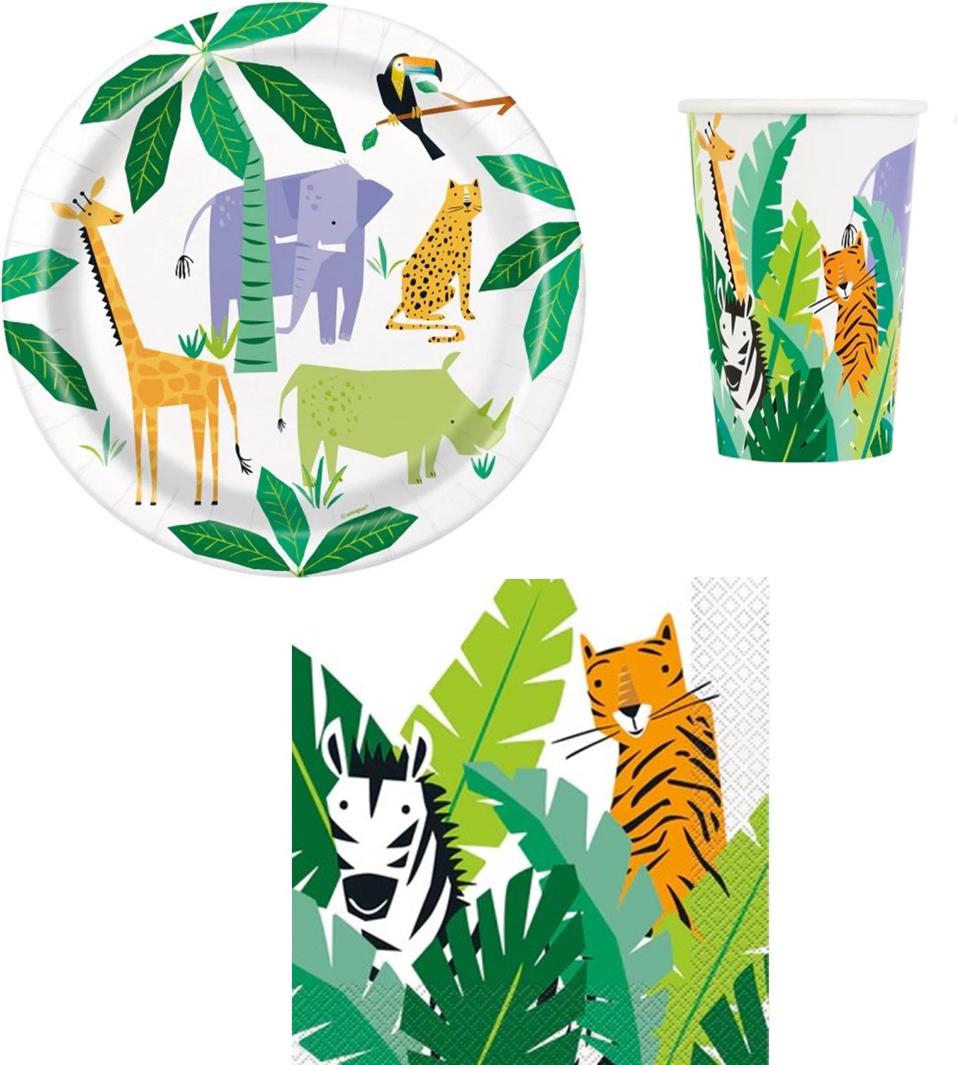 Anila's Safari Animals Party Pack for 16 people - Anilas UK