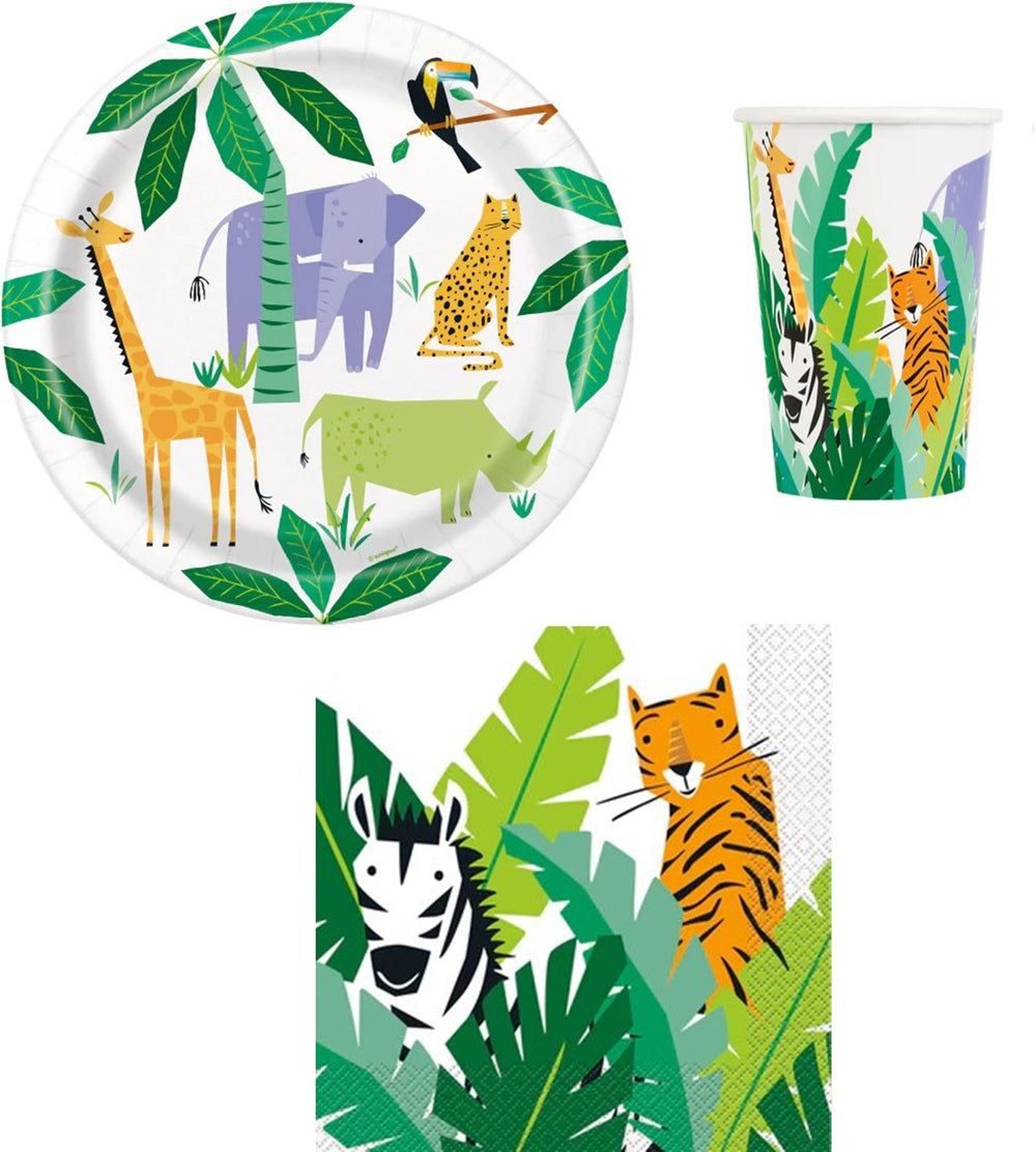 Anila's Safari Animals Party Pack for 16 people