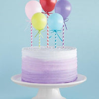 Assorted Mini Balloon Cake Toppers pack of 5 for birthday cakes