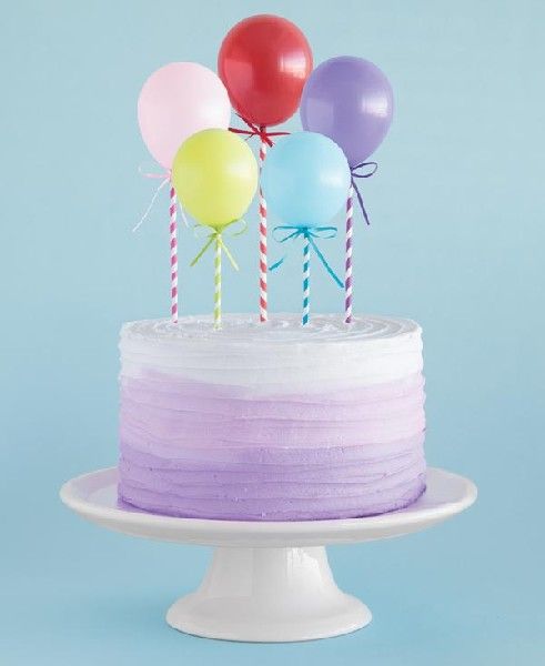 Assorted Mini Balloon Cake Toppers pack of 5 for birthday cakes