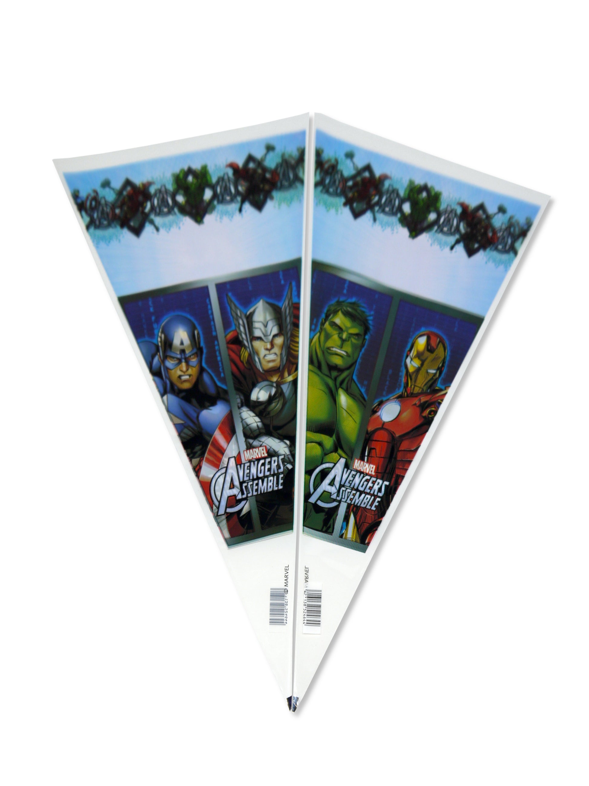Avengers Cellophane Cone Sweet Bags (pack of 10) - Anilas UK
