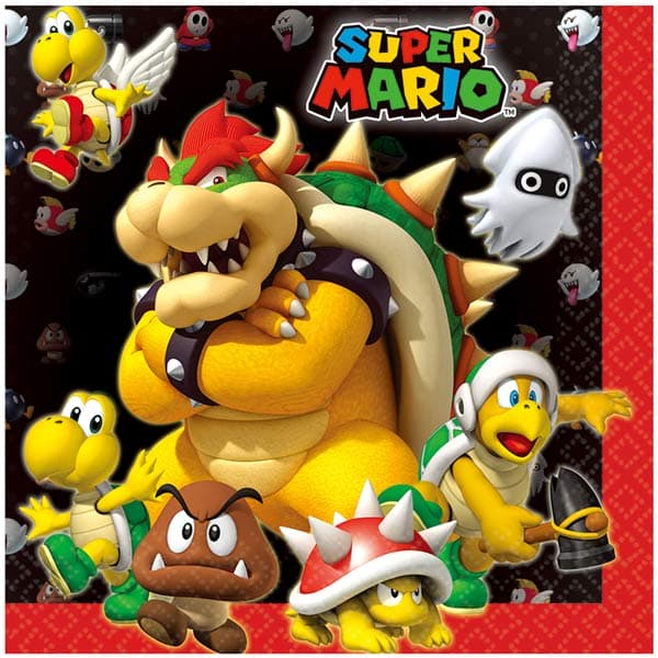 Super Mario Paper Napkins (Pack of 16)