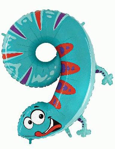 Oaktree Number 9 Gecko Zooloons Balloon, 102cm - Anilas UK