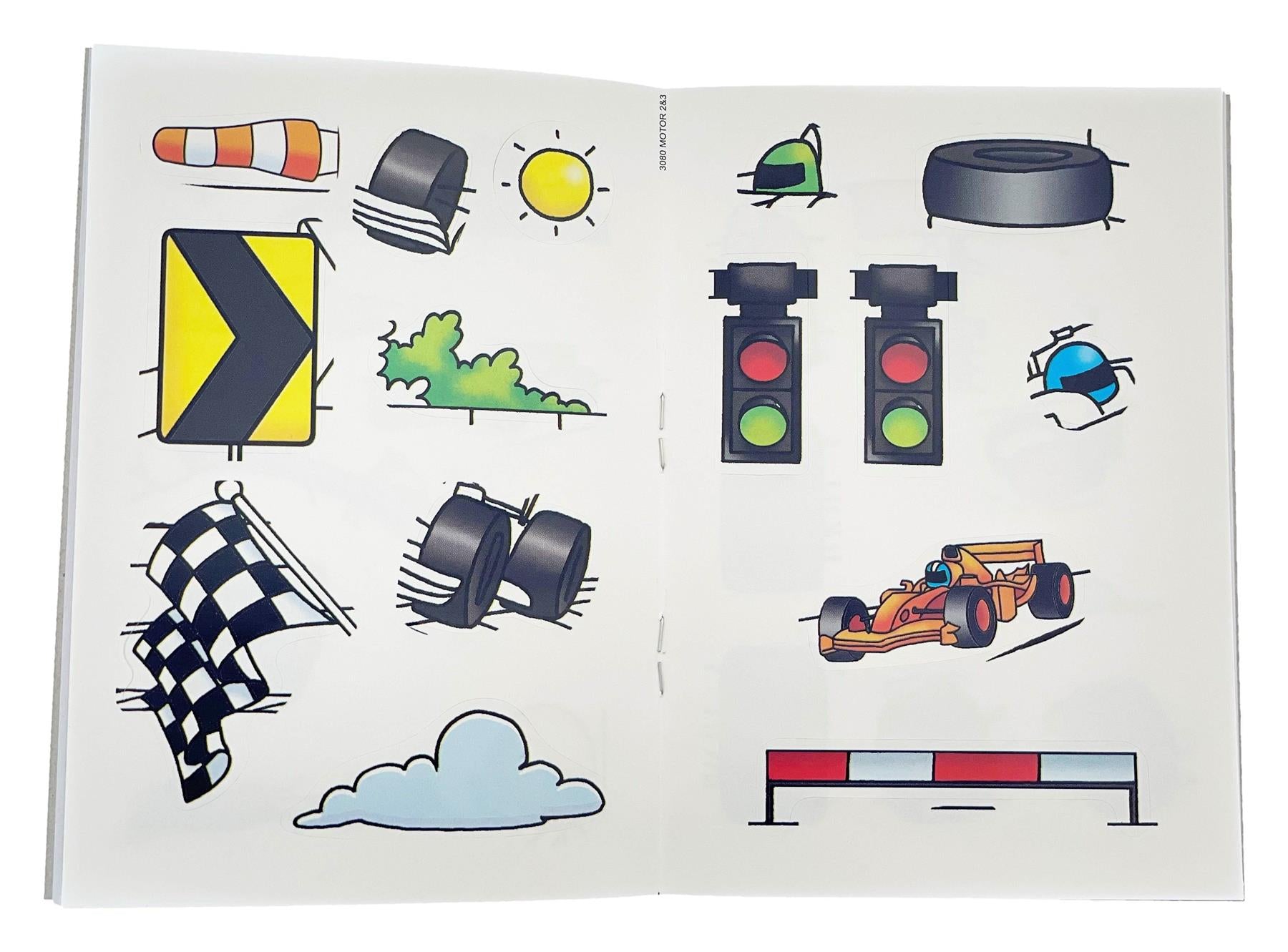 Mini Racing Car Sticker Activity Book - Anilas UK