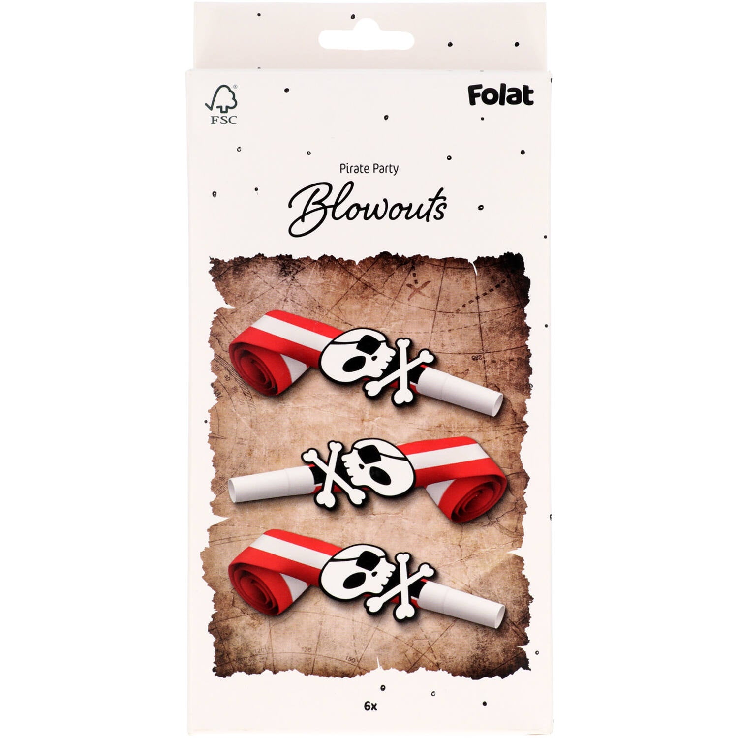 Blowouts - Pirate Party (6 pieces) - Anilas UK