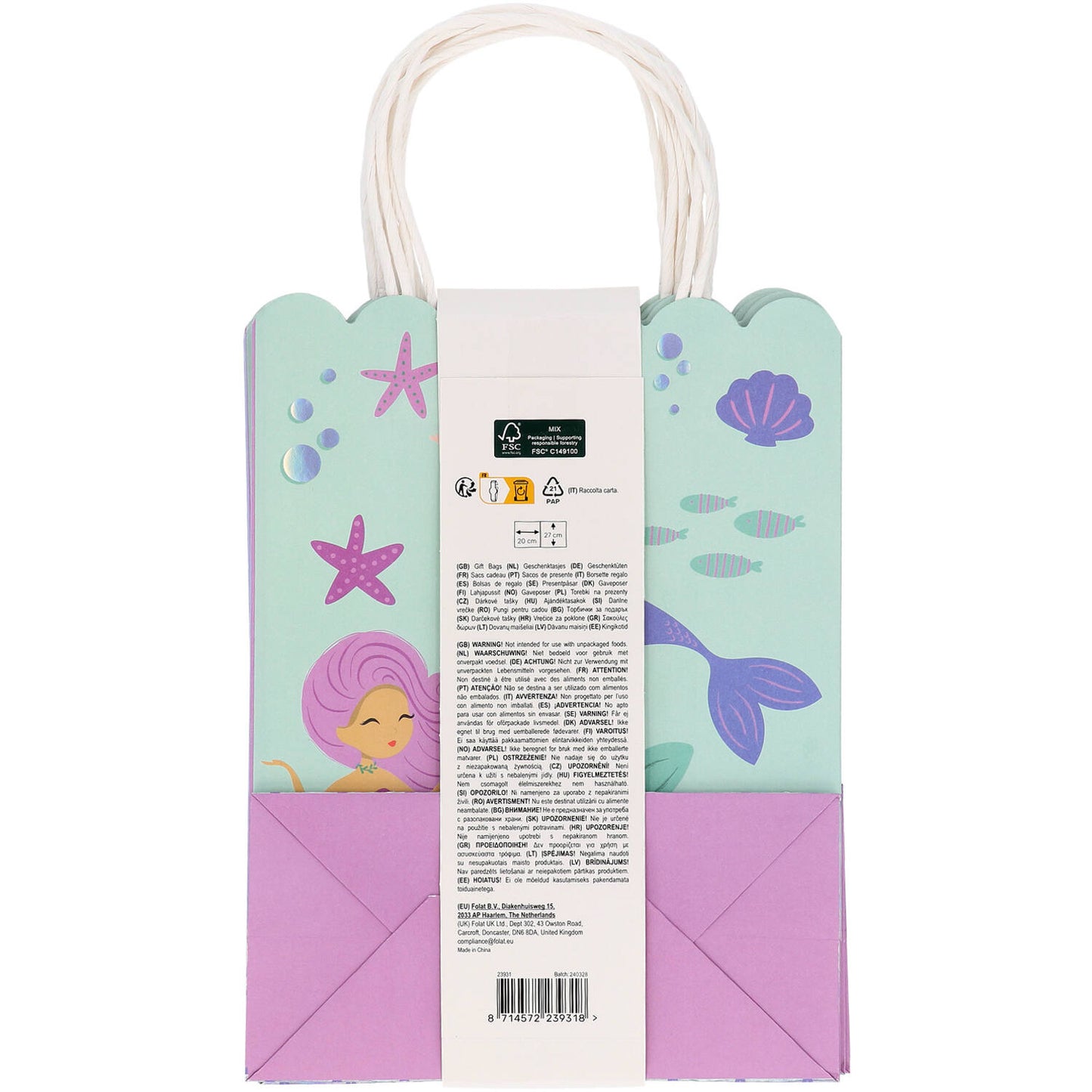 Mermaid Magic Gift Bags (20x27 cm) - Anilas UK