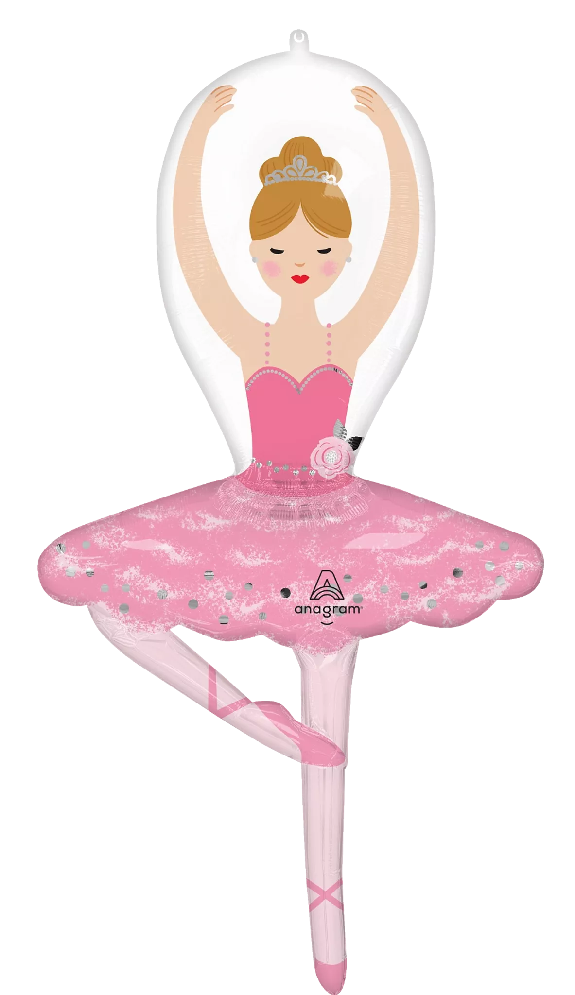 Ballerina Girl Supershape Foil Balloon, 109 cm, Helium-Ready for Kids’ Parties