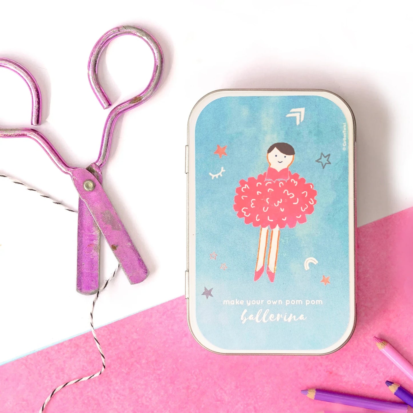 Pom Pom Ballerina Gift Tin - Anilas UK