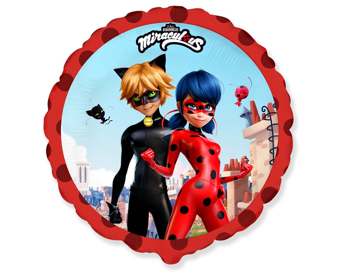 Miraculous Street Round Balloon 45 cm - Anilas UK