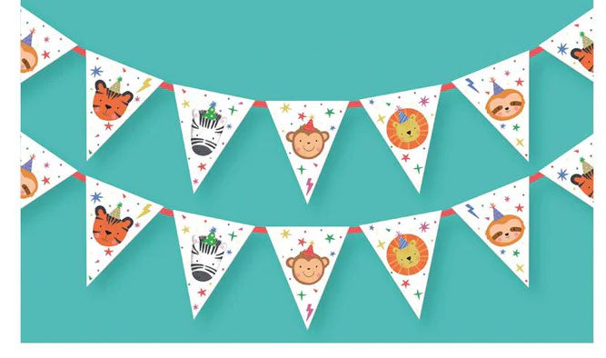 Safari Animal Birthday Party Bunting Banner 3m