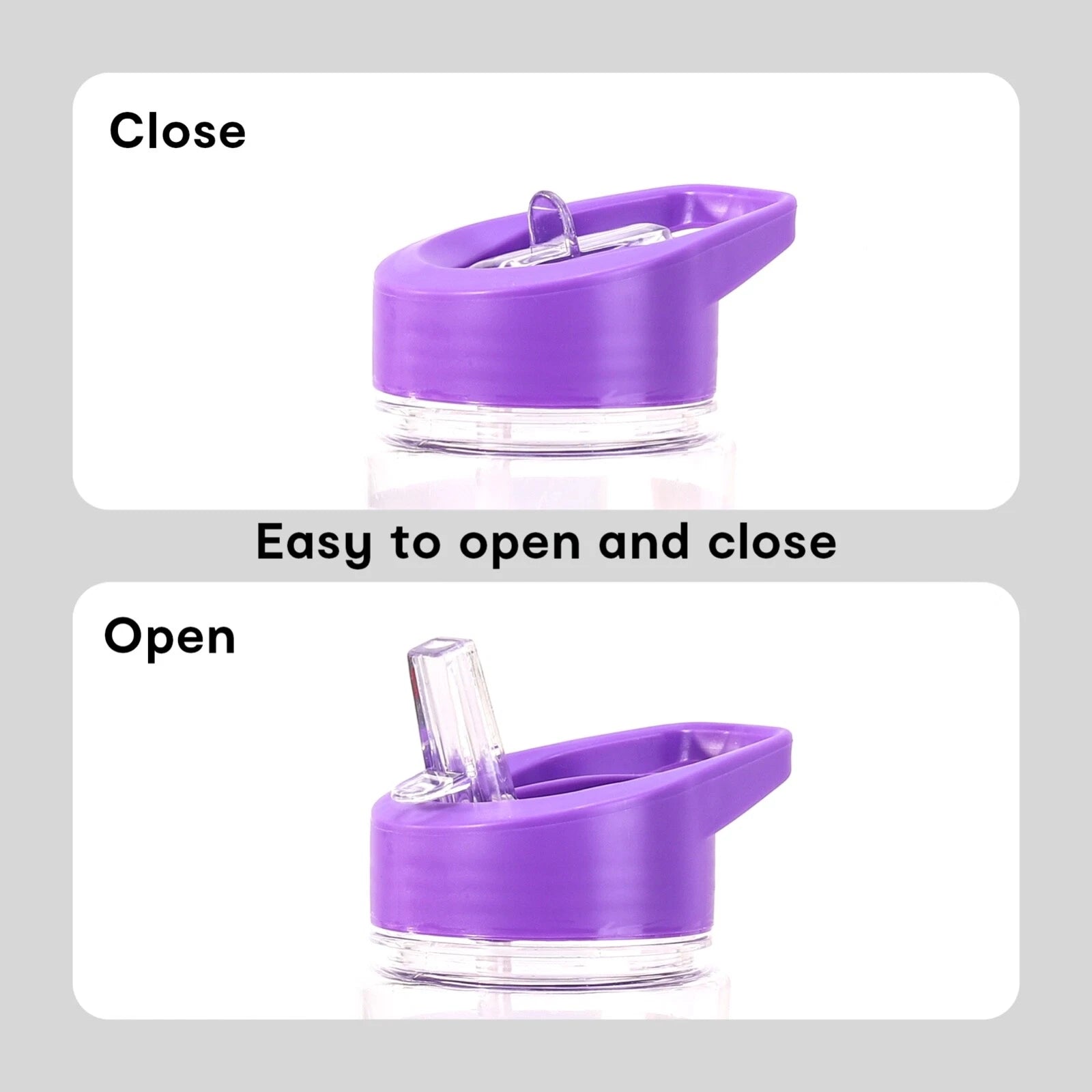 Detail of Barbie Water Bottle revealing click-closure straw mechanism and BPA-free construction for leak-proof sipping during play
