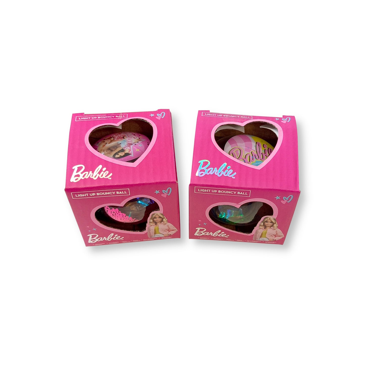 Barbie LED Glitter Bouncy Ball, 6.5 cm, for Kids’ Barbie-Themed Play