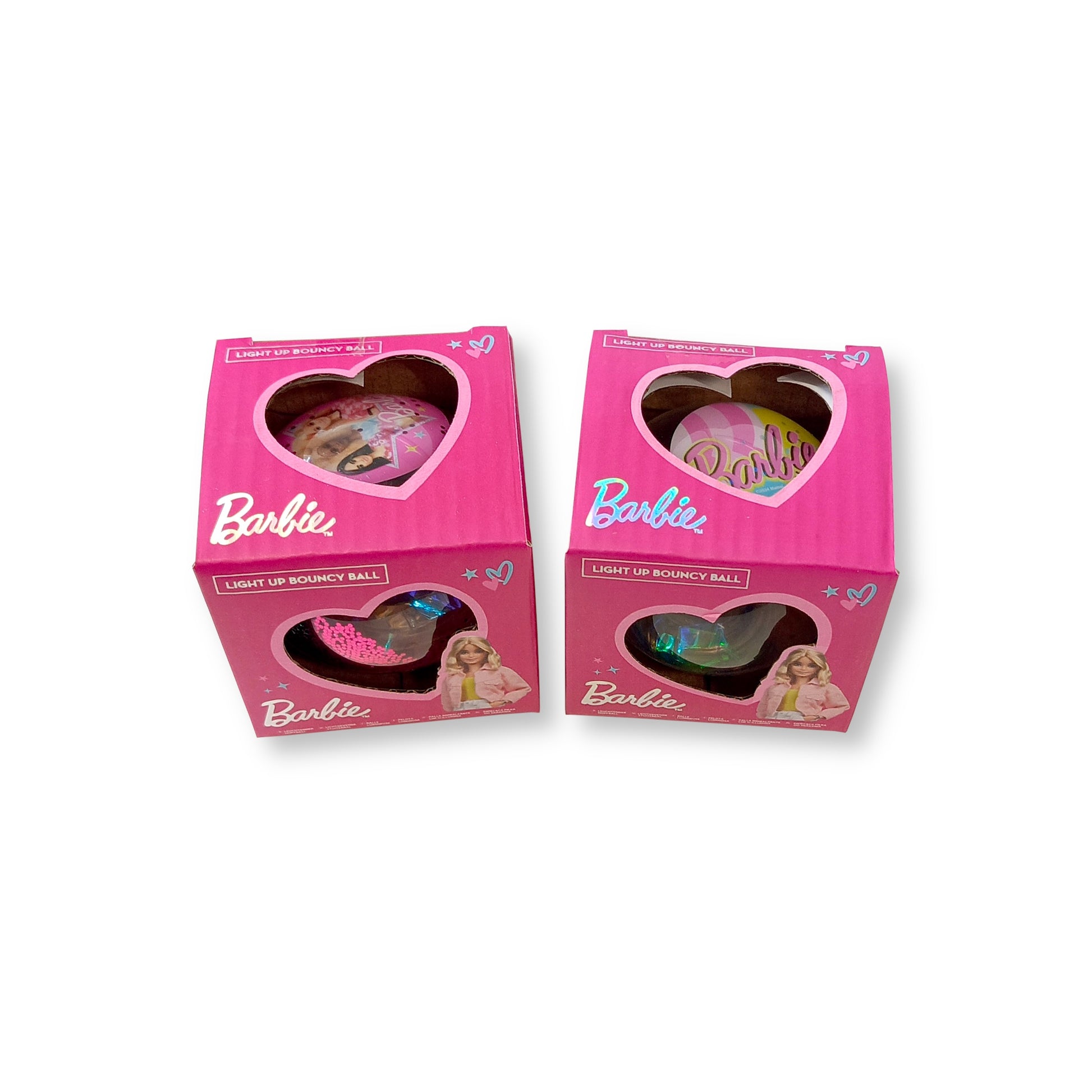 Barbie LED Glitter Bouncy Ball, 6.5 cm, for Kids’ Barbie-Themed Play