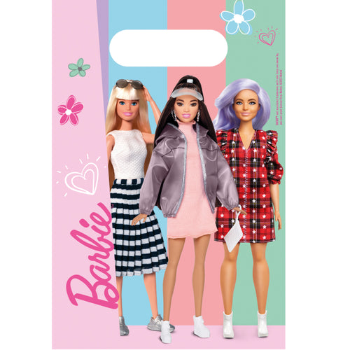 Barbie Paper Party Loot Bags 23.8cm Pack of 8 for Party Favours