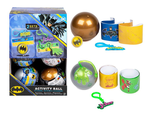 Batman Activity Ball with collectible keyring and stickers in 2 designs