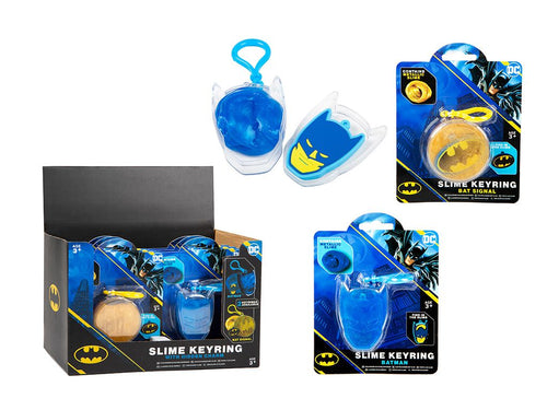 Batman Mini Slime with Keyring in Batman or Bat Signal design