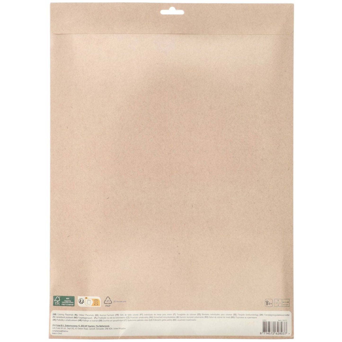 Buzzing Bugs Colour It Yourself Activity Placemat -  (6 pieces) - Anilas UK