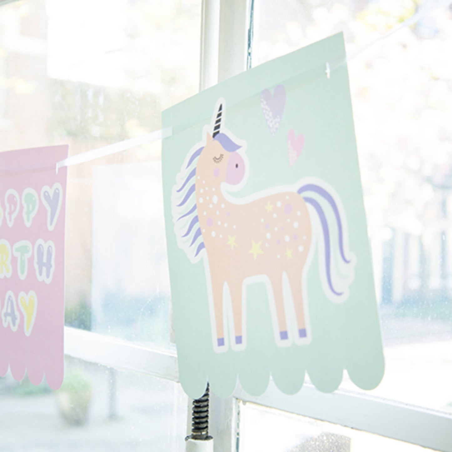 Unicorns & Rainbows "Happy Birthday" Banner - Anilas UK
