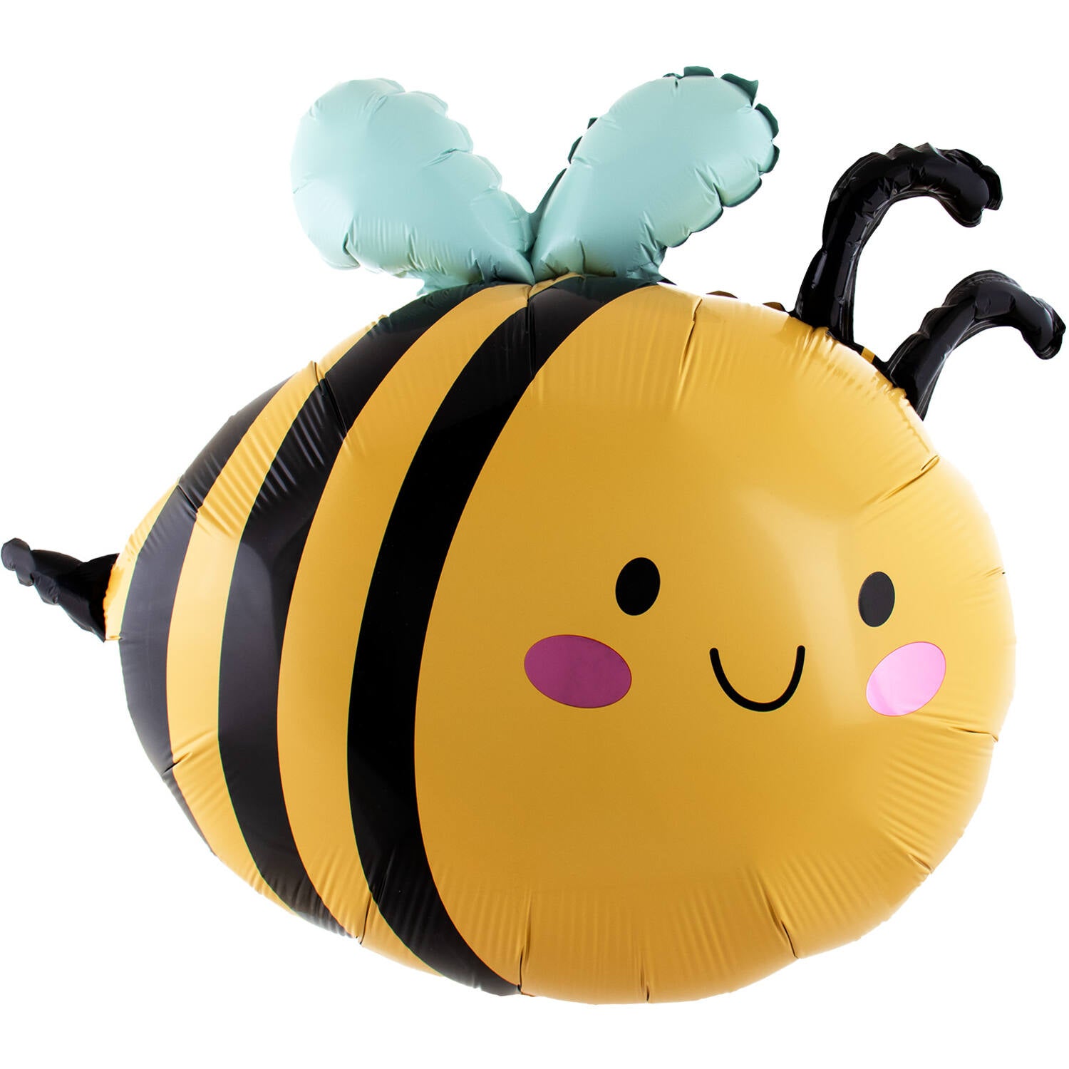 Inflated Bee Shaped Foil Balloon 65x60cm suitable for helium or air