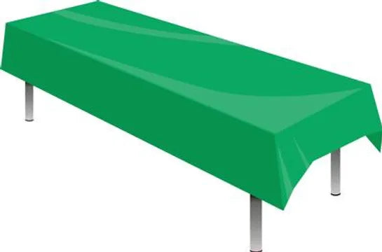 Emerald Green Plastic Tablecover (274 x 137 cm) - Anilas UK