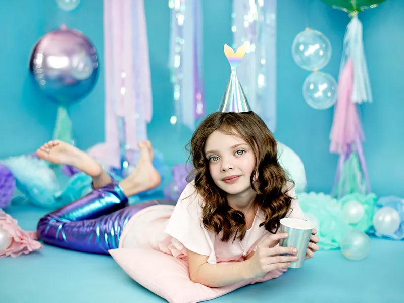 Mermaid, Iridescent Party Hats (Pack of 6) - Anilas UK