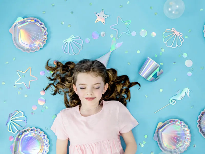 Mermaid, Iridescent Party Hats (Pack of 6) - Anilas UK
