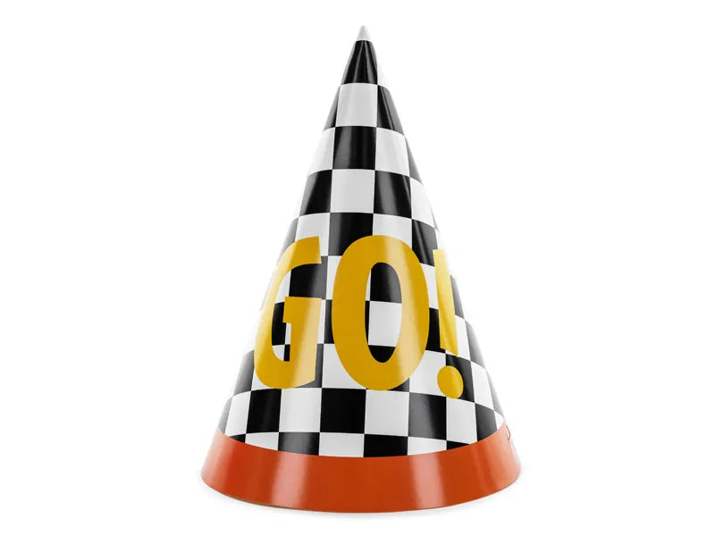 Racing Cars Party Hats (Pack of 6) - Anilas UK