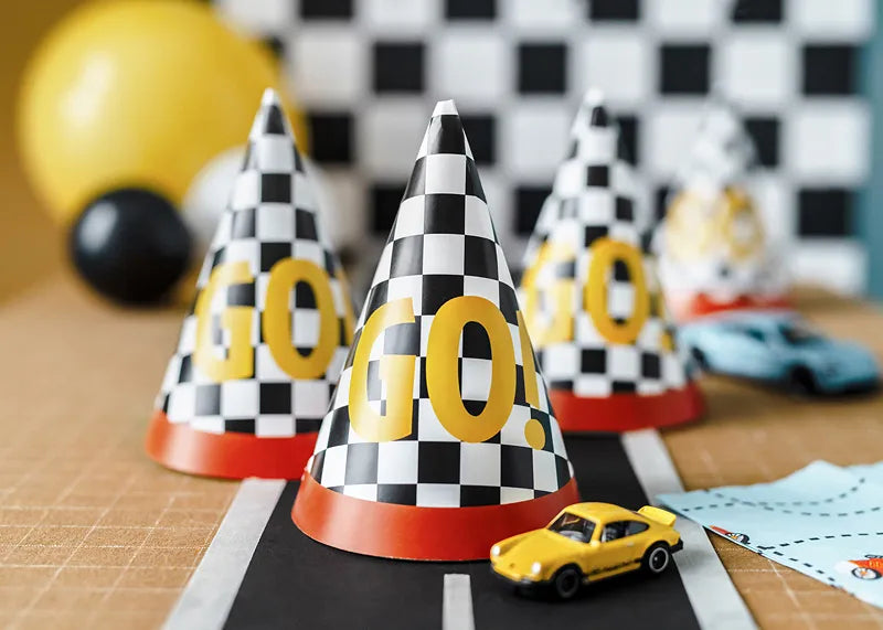 Racing Cars Party Hats (Pack of 6) - Anilas UK
