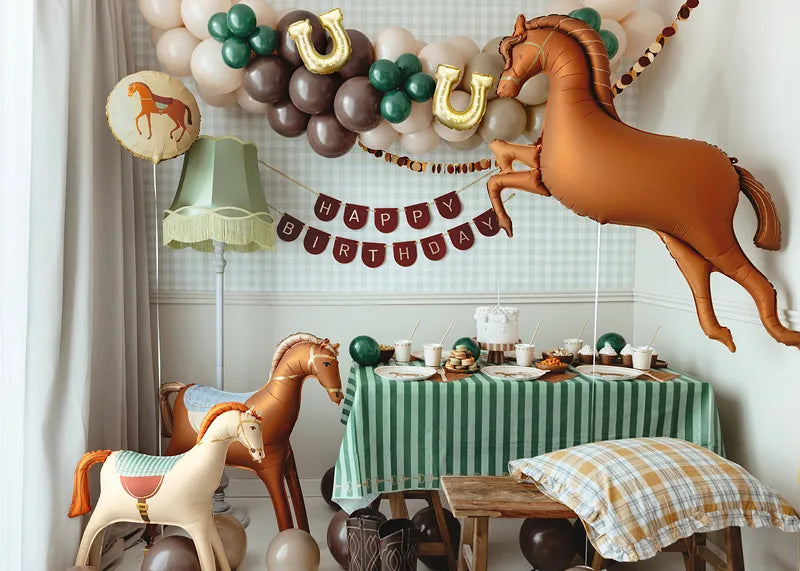 Horseshoe Shaped Foil Balloons  for Garlands (Set of 3) 18 x 19 cm.