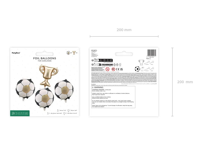 Foil Balloons for Garlands Trophy with Balls (4 pieces) - Anilas UK