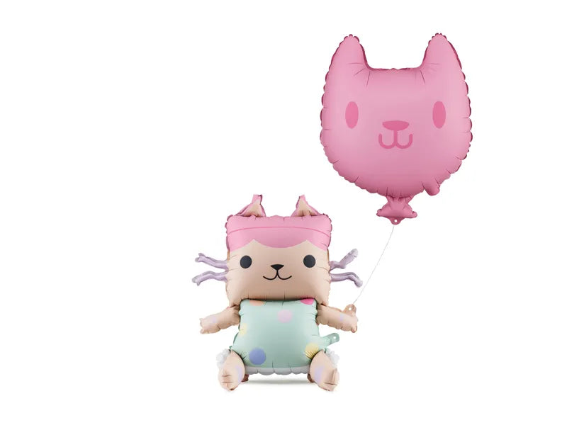Baby Box & Cat Foil Balloons, 43x46 cm and 35x37 cm - Anilas UK