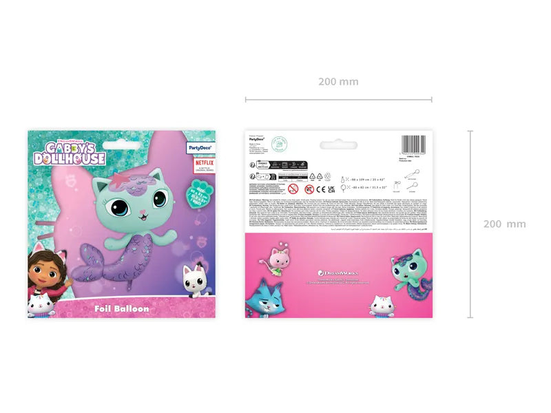 Gabby's Dollhouse MerCat Foil Balloon 80 x 82 cm - Anilas UK