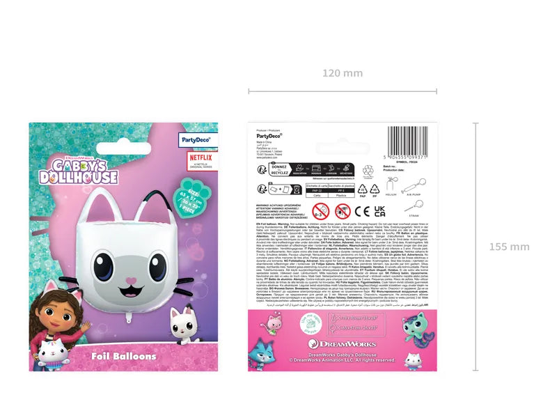 Gabby's Dollhouse Pandy Paws Foil Balloon 65 x 57 cm - Anilas UK