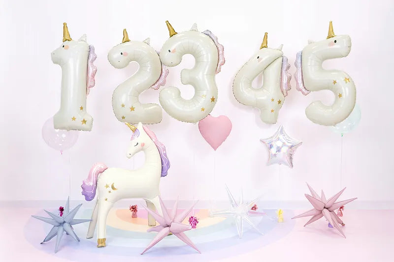 Unicorn Number 2 Foil balloon, 93cm - Anilas UK