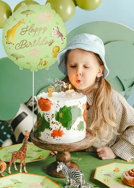 Foil balloon tablet ''Happy Birthday'' Safari, 35x35 cm - Anilas UK