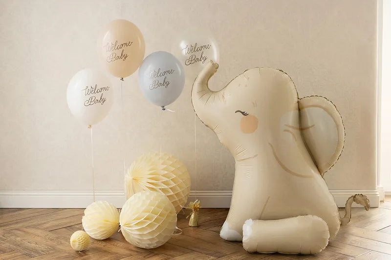 Foil balloon Elephant, 84x90 cm, beige - Anilas UK