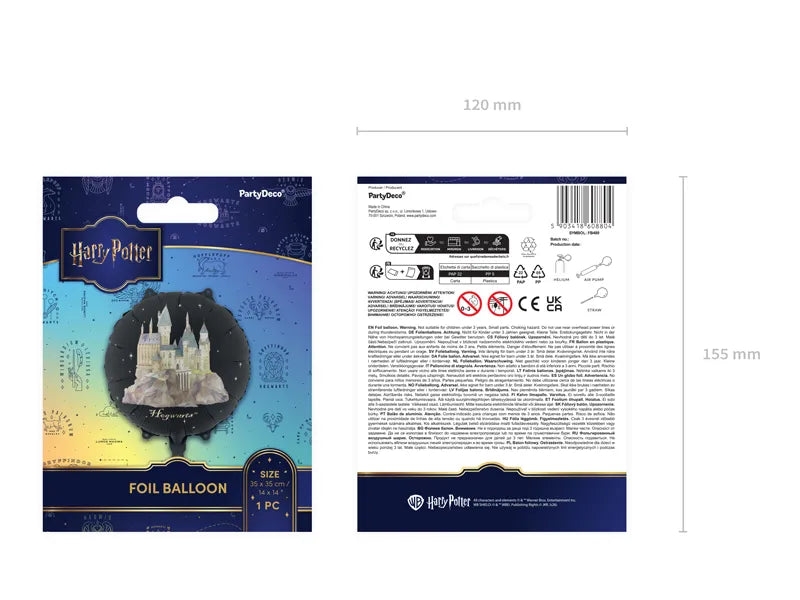 Harry Potter Hogwarts Castle Black Foil Balloon 35x35 cm