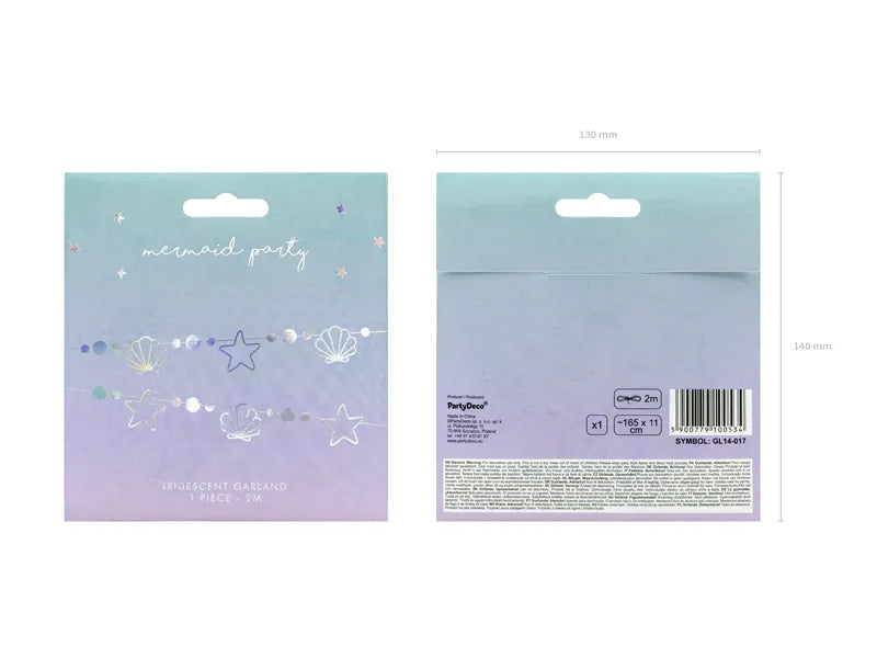 Garland Mermaid, iridescent 1.65 m - Anilas UK